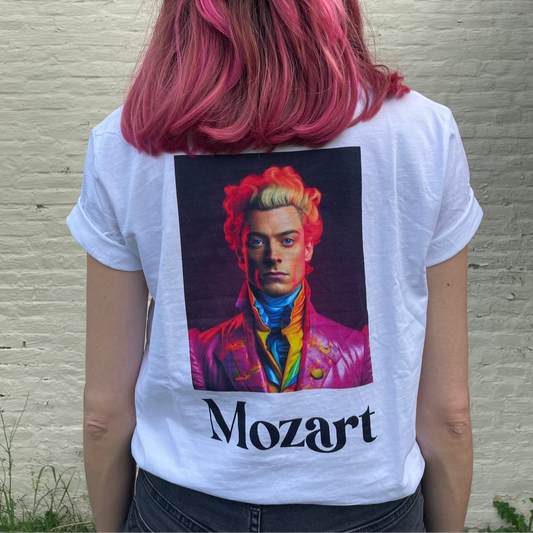 Mozart - Unisex organic cotton t-shirt white - Welcome to the Future