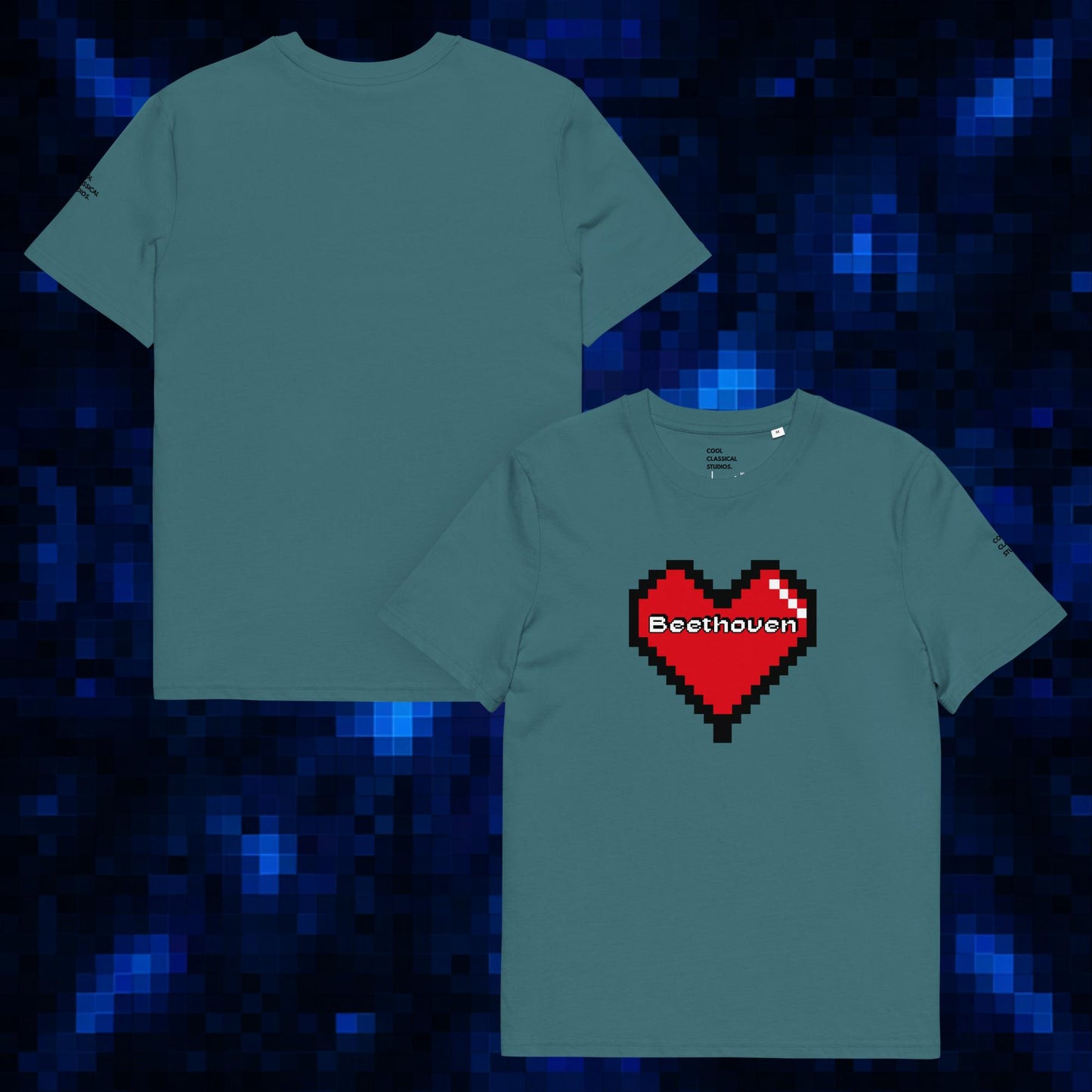 Beethoven - unisex organic cotton t-shirt - 8-Bit Legends